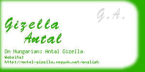 gizella antal business card